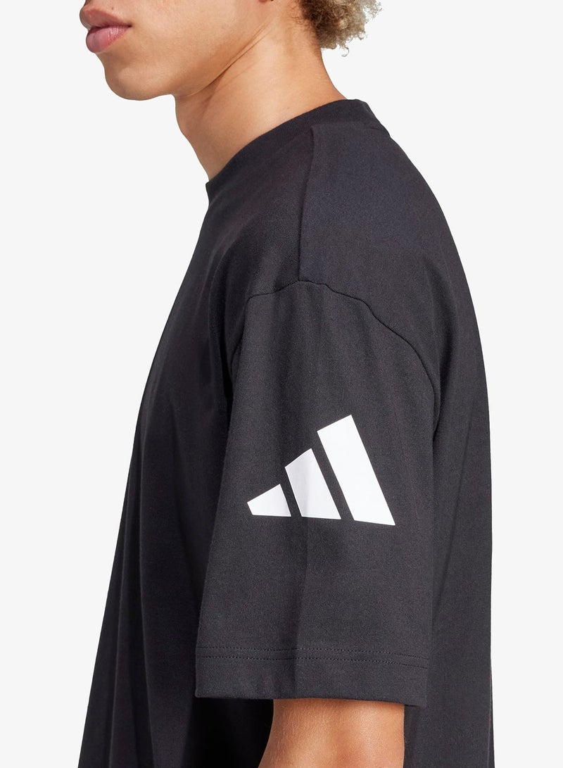 Adidas Essential Loose Fit 3 Bar Logo T-Shirt - Image 3
